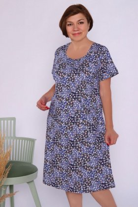 Платье трикотажное Лаума (синее)