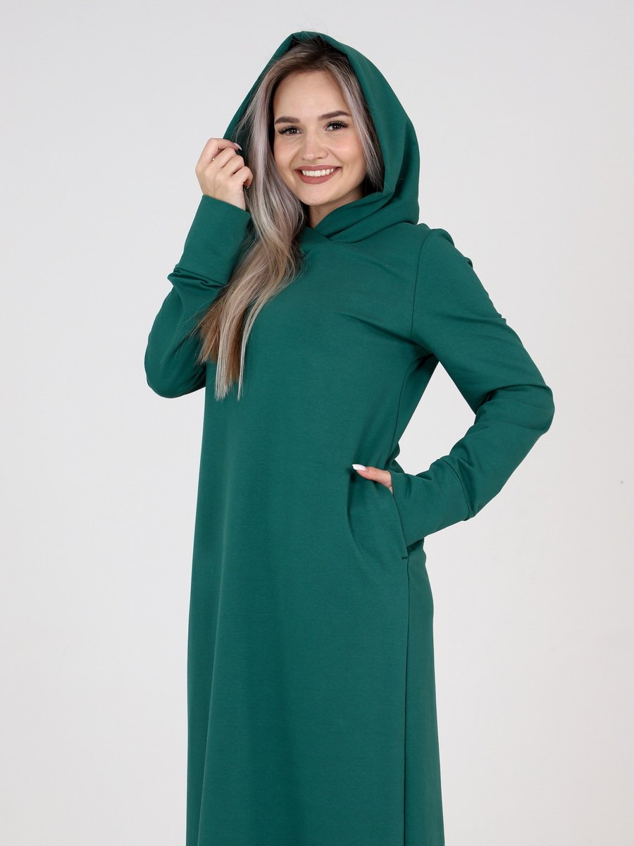 Платье трикотажное Эрнестина (зеленое)
