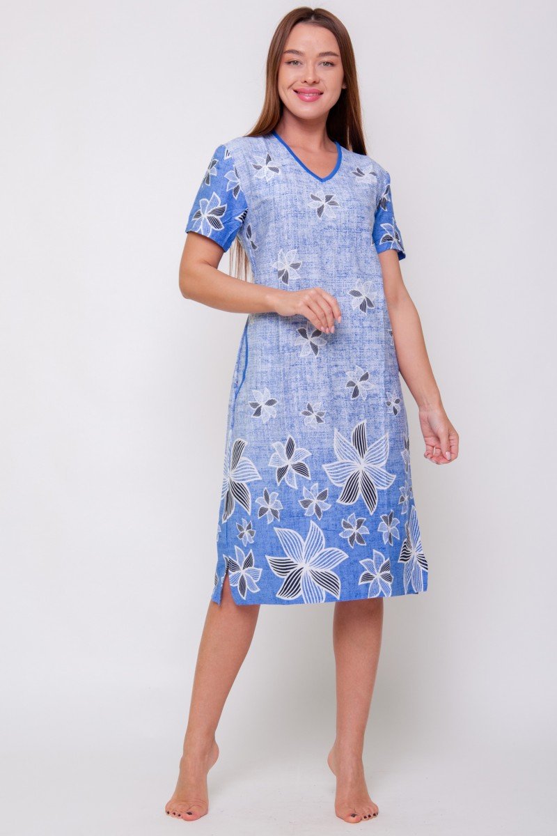 Платье трикотажное Марго (голубое)