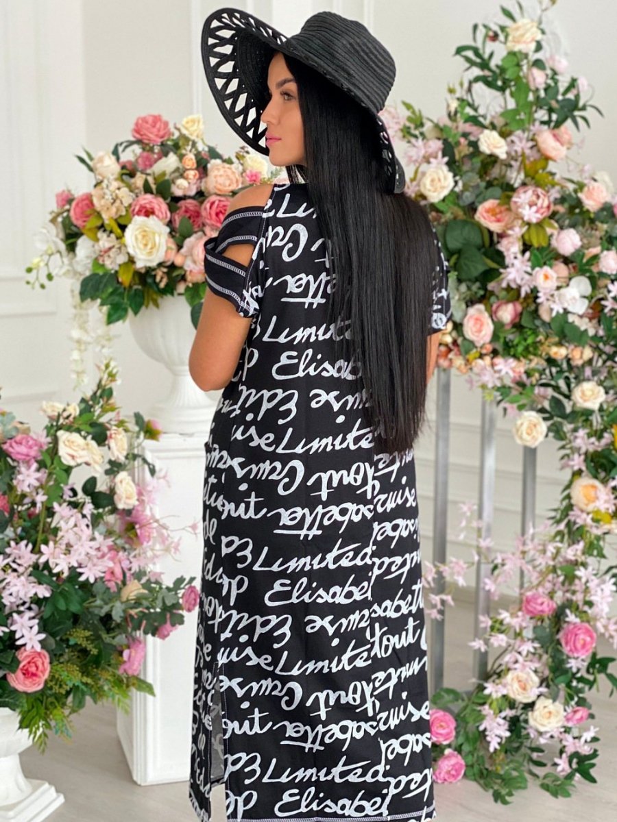Платье трикотажное Наргиза (черное) от