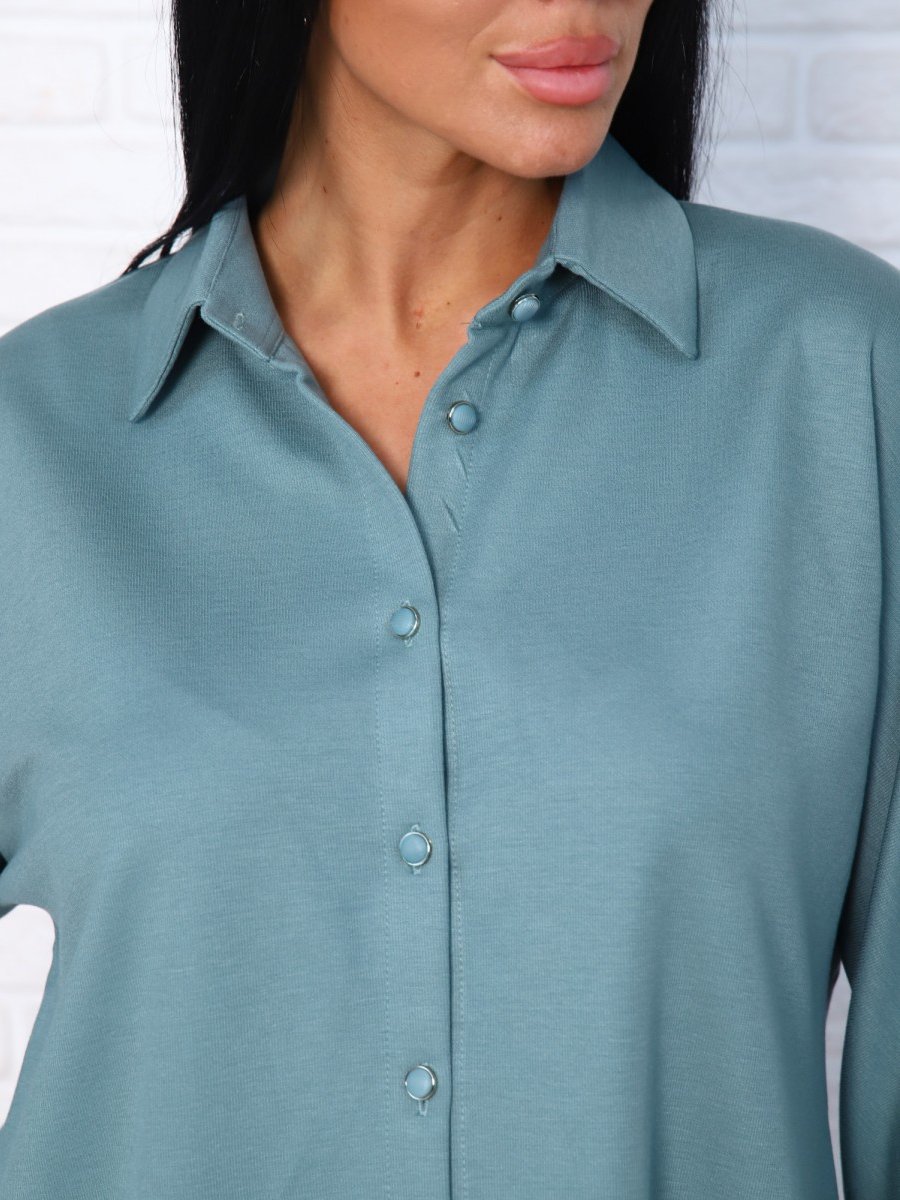 Рубашка трикотажная Диана (зеленая)