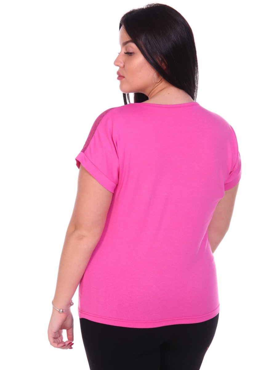 Блуза вискозная Евгения (розовая)
