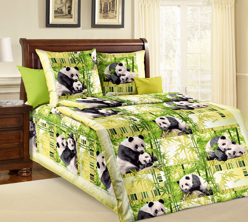 Комплект из бязи 1,5-спальный Панды