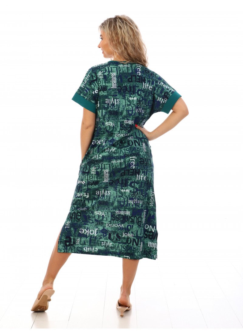 Платье трикотажное Женовева (зеленое)