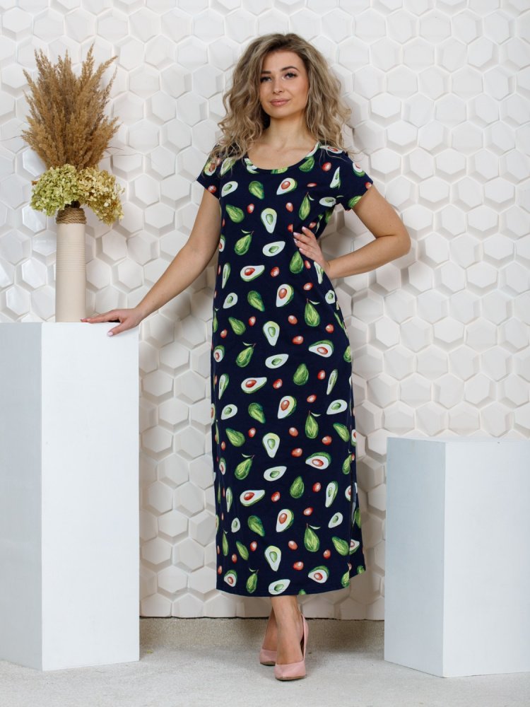 Платье трикотажное Эвита (авокадо)