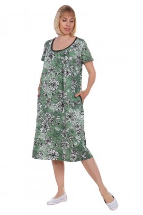 Платье трикотажное Сибила (зеленое)