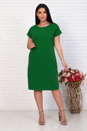 Платье креповое Тесси (зеленое)