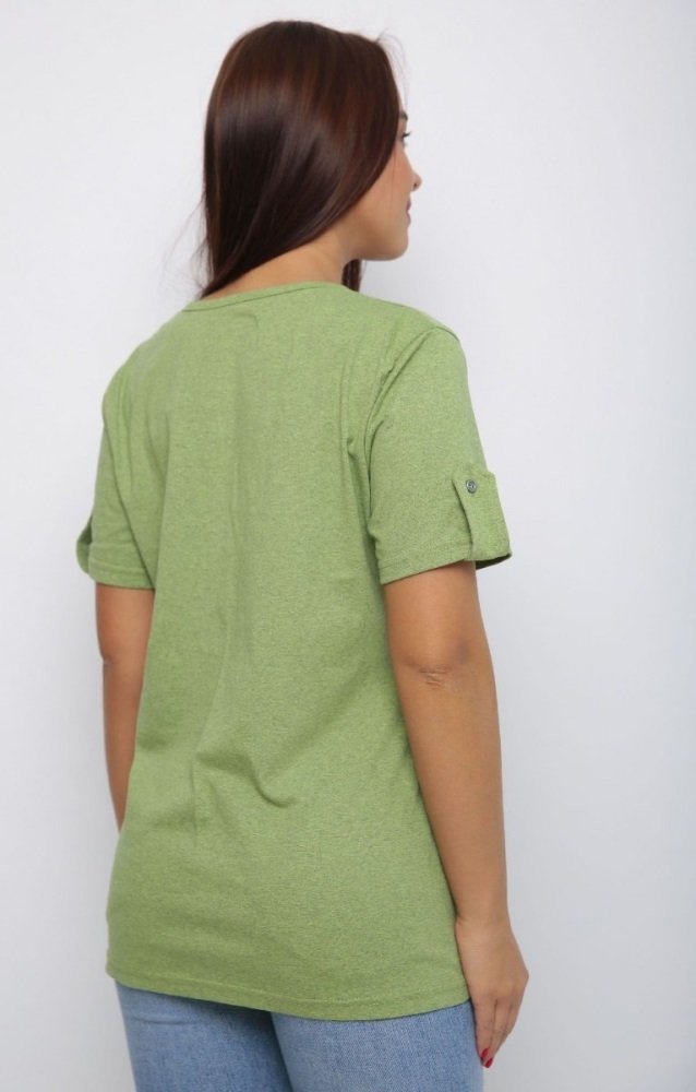 Блуза трикотажная Нола (зеленая)