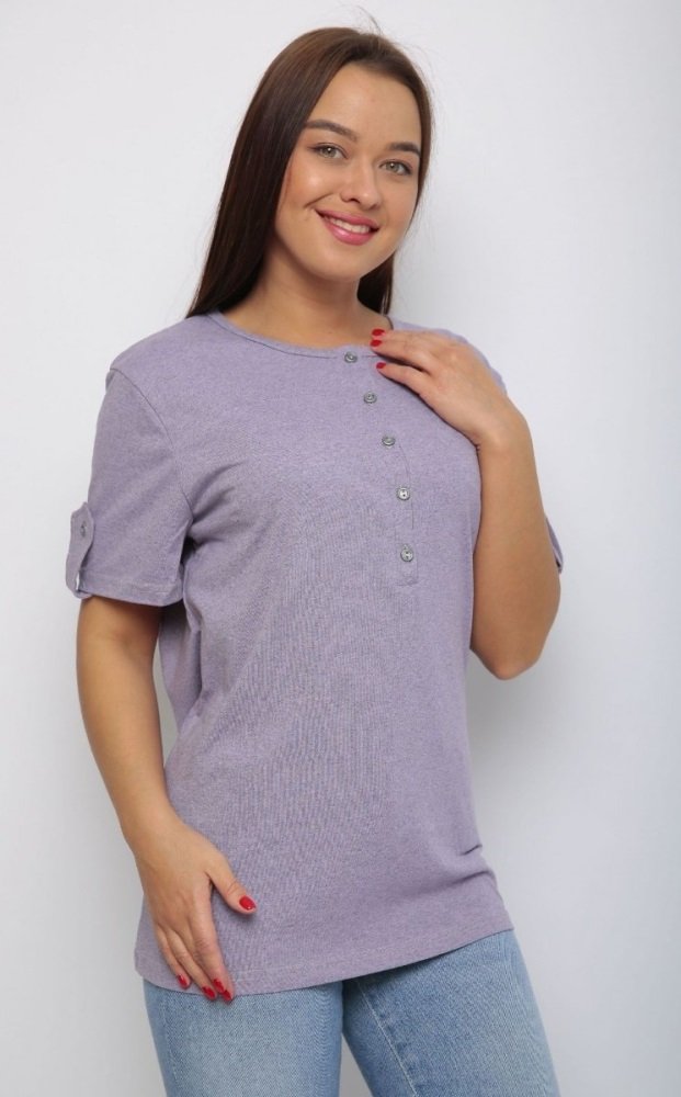 Блуза трикотажная Нола (фиолетовая)