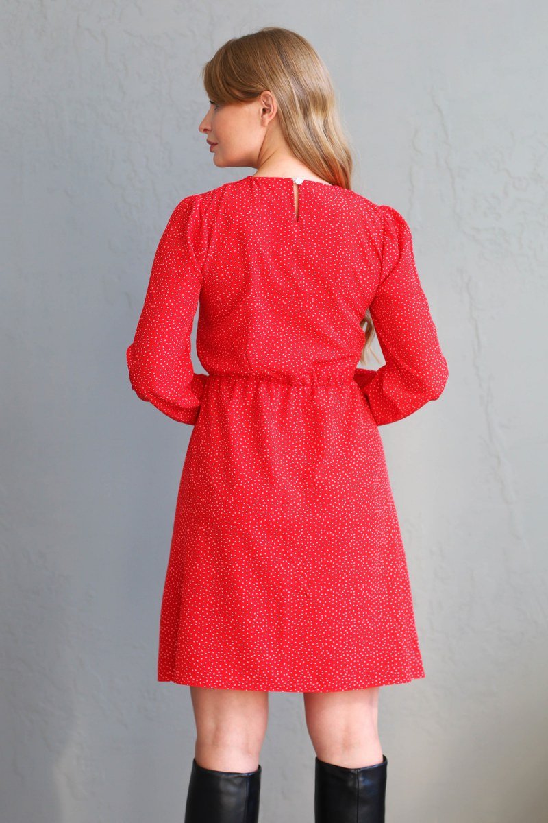 Платье трикотажное Селима (красное)
