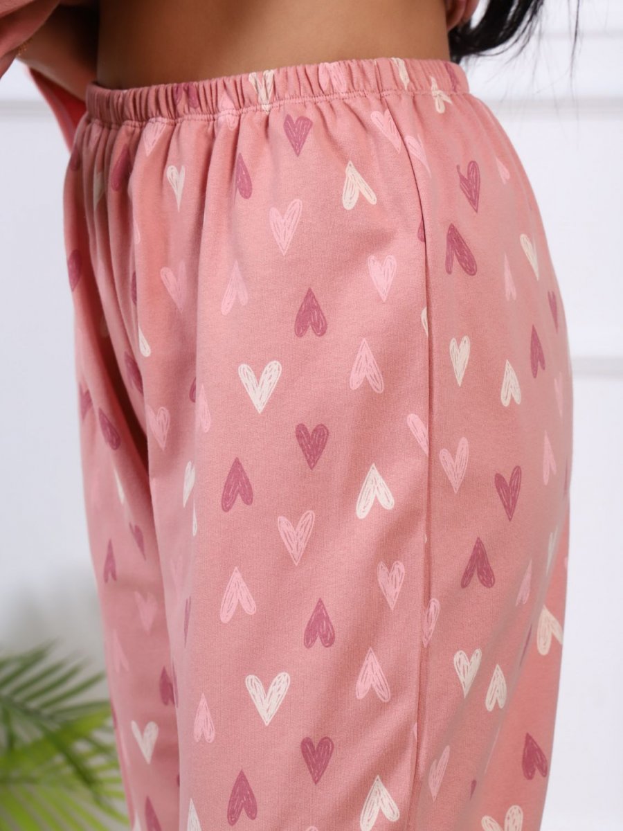 Пижама трикотажная Вриена (розовая)
