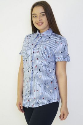 Рубашка трикотажная Анжела (полоса)