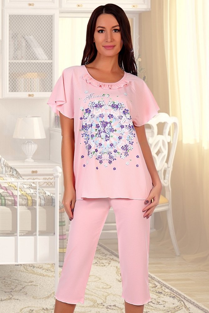 Пижама трикотажная Глициния (розовая)