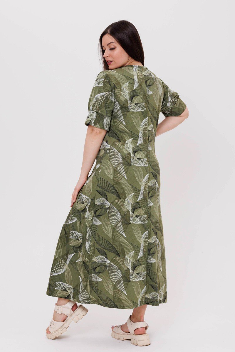 Платье трикотажное Капия (зеленое)