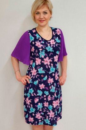 Платье трикотажное Света (фиолетовое) от