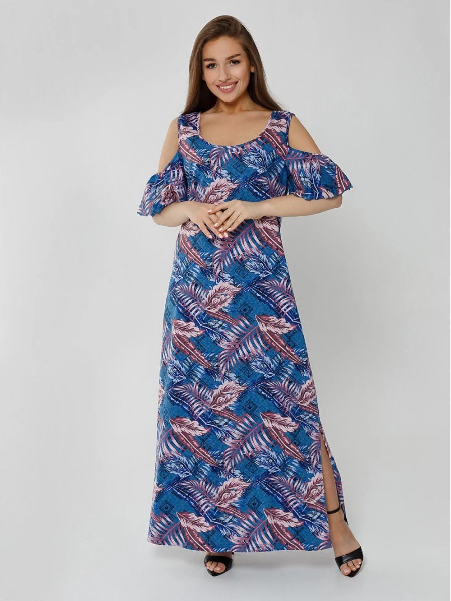Платье трикотажное Лукиана (синее)