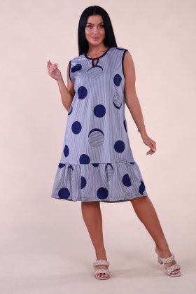 Платье трикотажное Сайма (синее)
