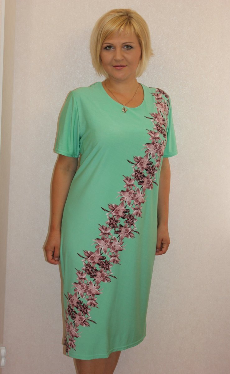 Платье трикотажное Фрида (зеленое)