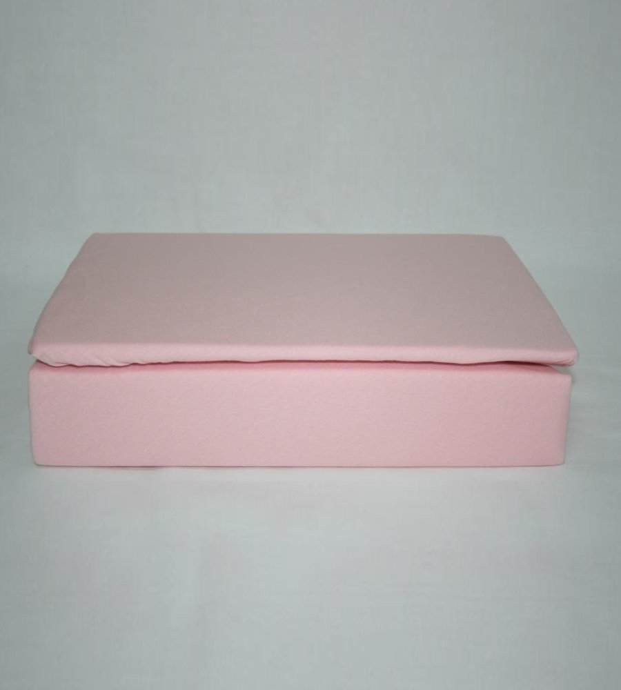 Простынь на резинке трикотажная 180x200 (розовая)