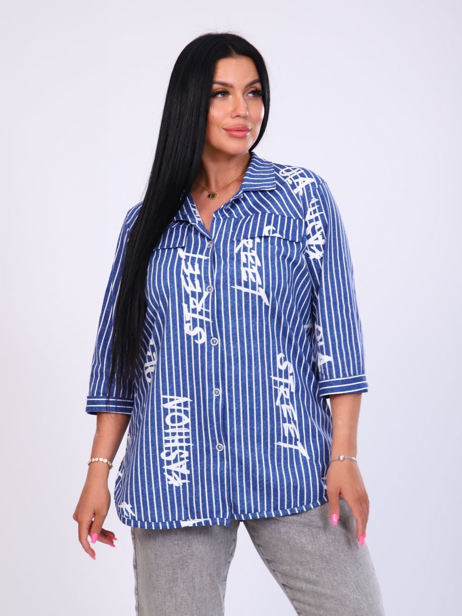 Рубашка трикотажная Рандеву (синяя полоса)