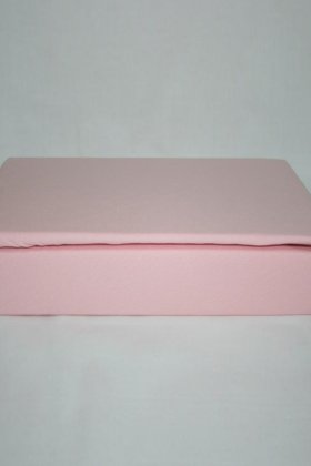 Простынь на резинке трикотажная 140x200 (розовая) зк