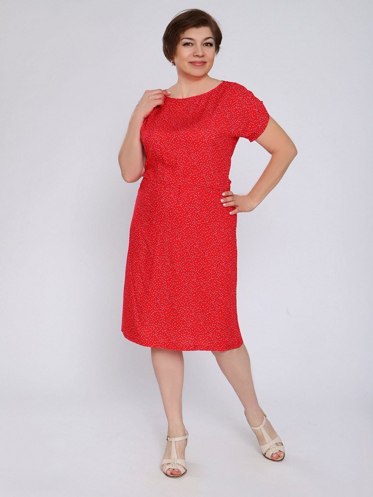 Платье штапельное Фелисата (красное)