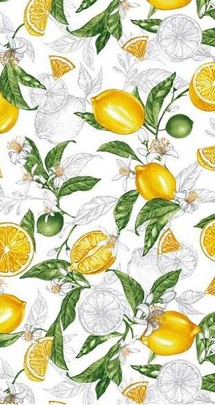 Полотенце из рогожки 40x75 Лимоны зк