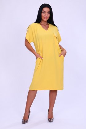 Платье креповое Бравада (желтое)