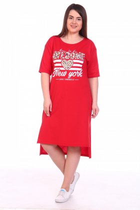 Платье трикотажное Иоанна (красное)
