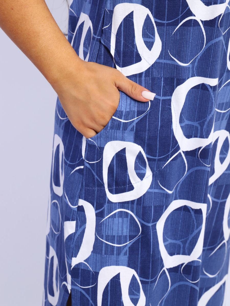 Платье трикотажное Соломида (синее)