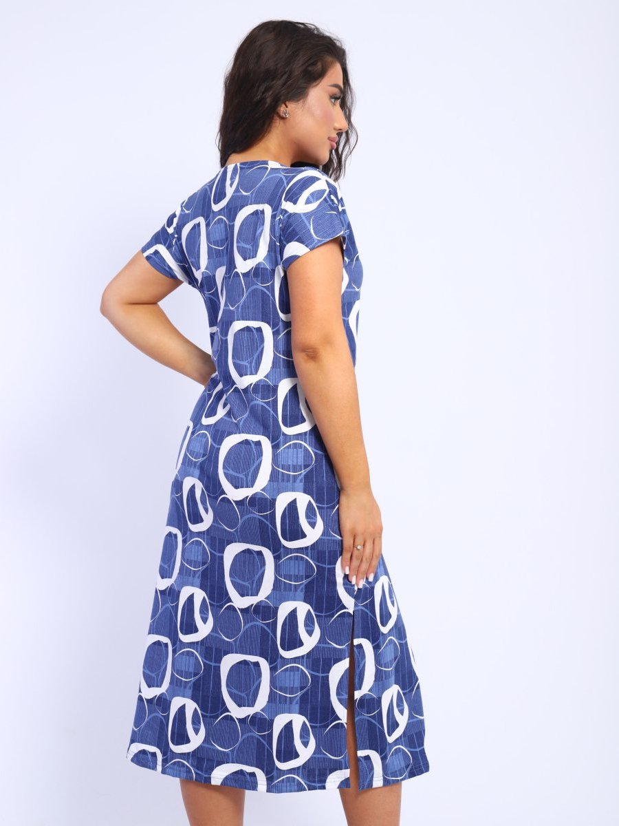 Платье трикотажное Соломида (синее)