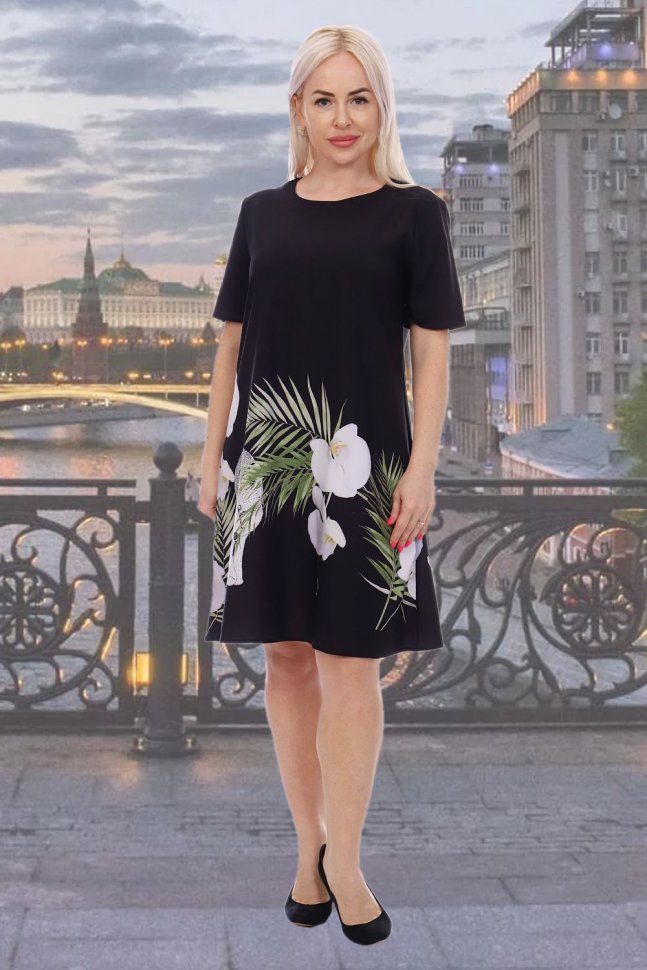 Платье трикотажное Виола (черное) от Инсантрик RU