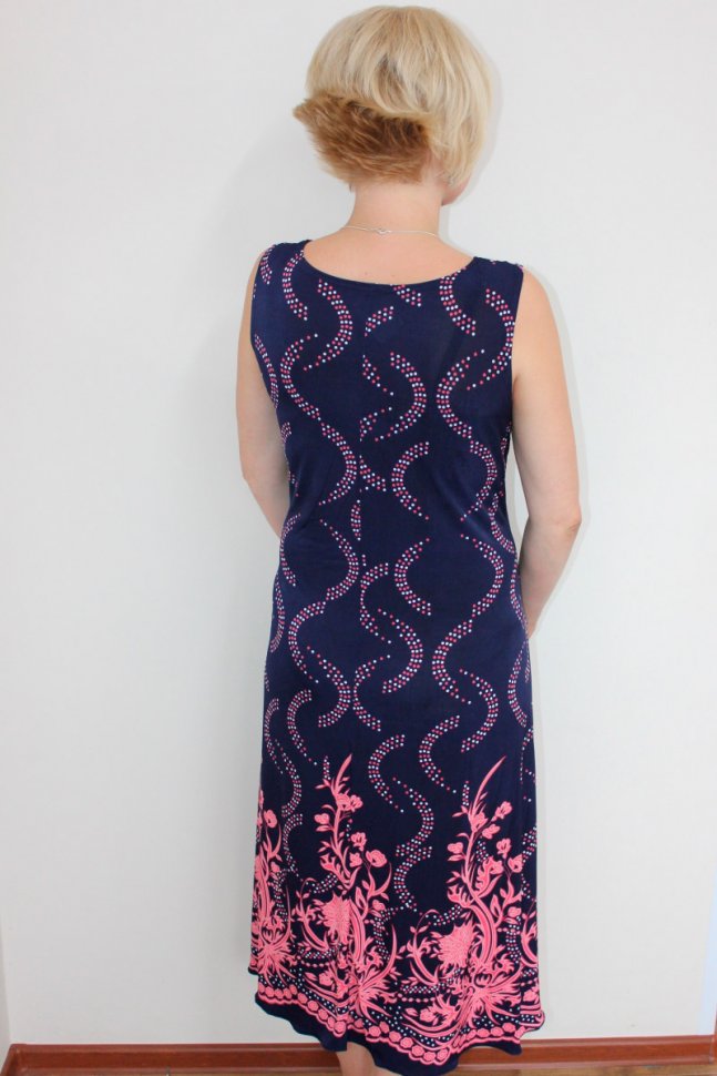 Платье трикотажное Либби (малиновые узоры) от Инсантрик RU