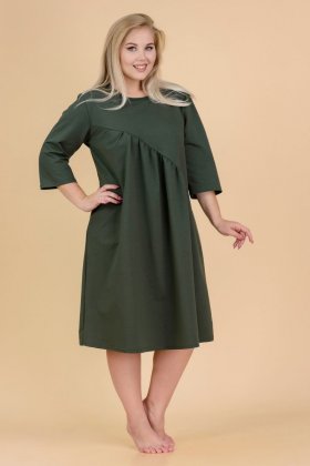 Платье трикотажное Джанна (зеленое)