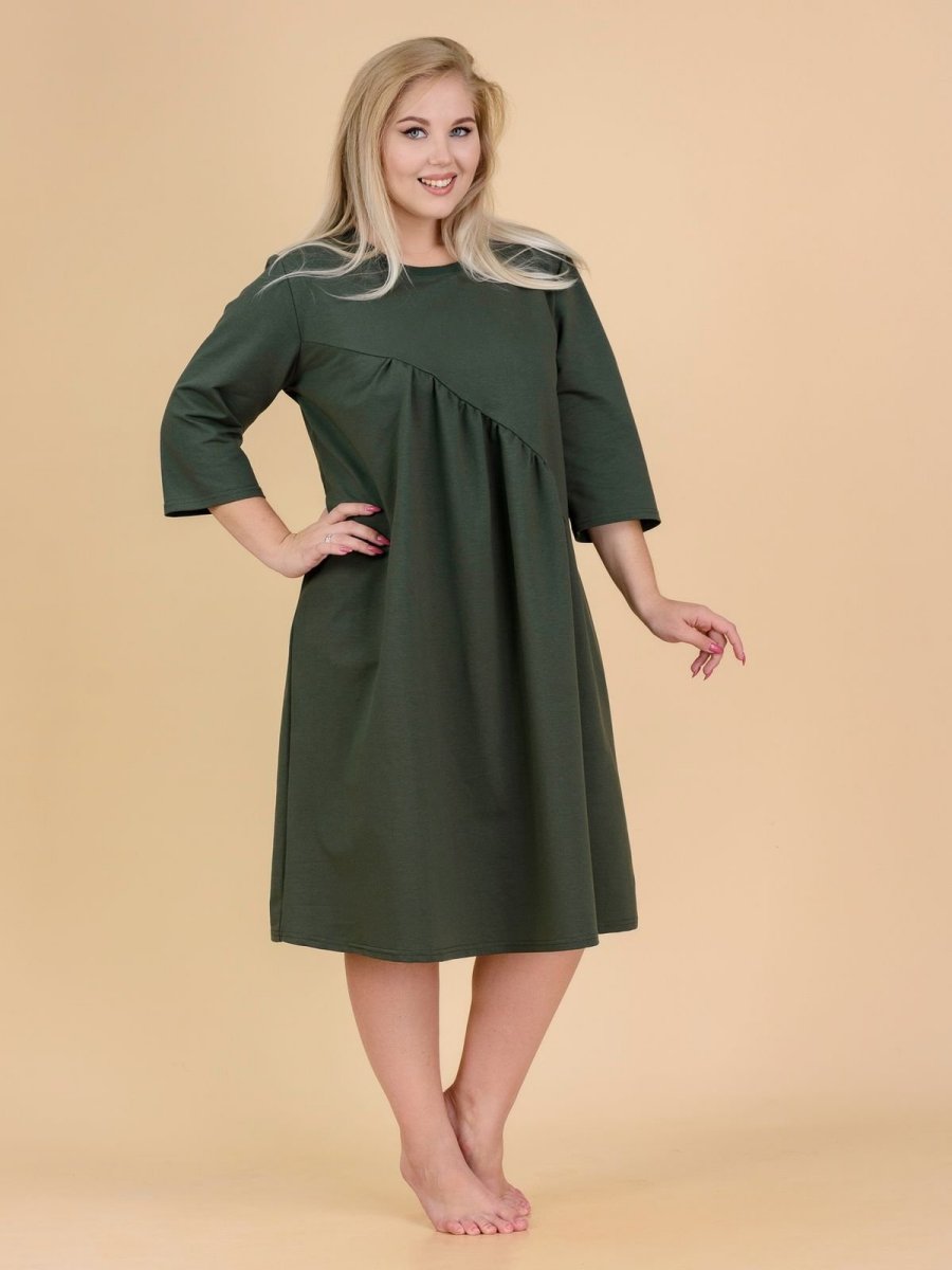 Платье трикотажное Джанна (зеленое)
