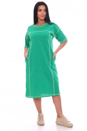 Платье трикотажное Шушана (зеленое)
