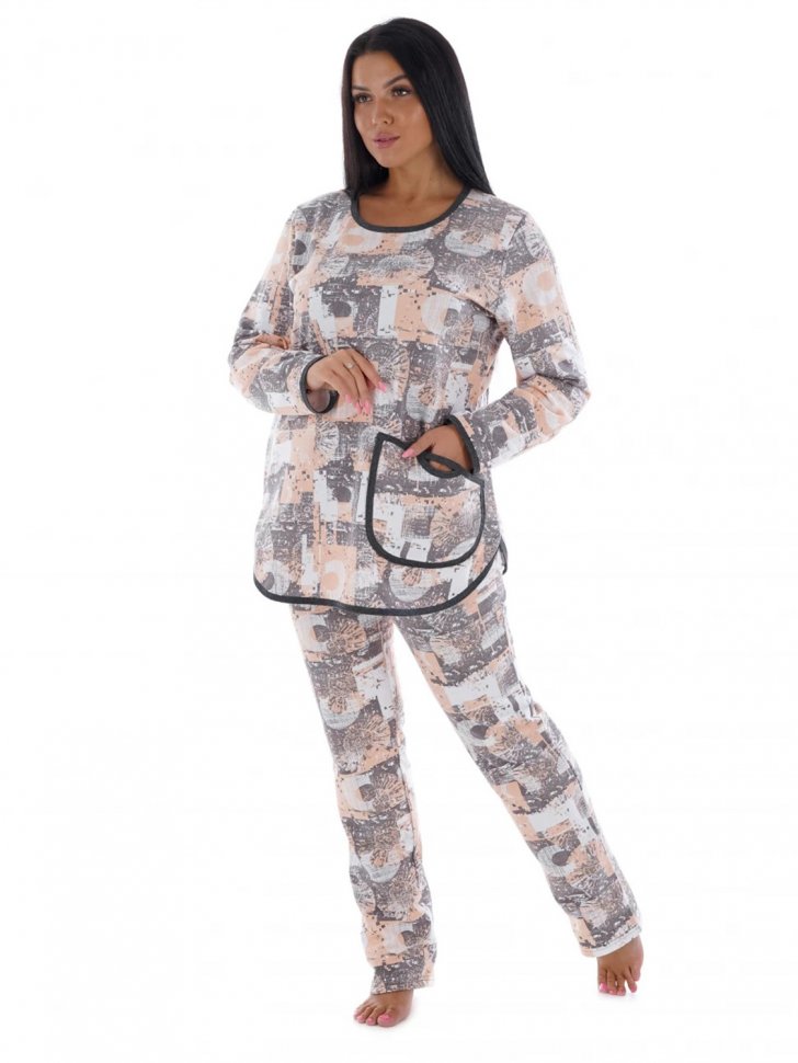 Пижама трикотажная Саломея (персиковая) Инсантрик 59930