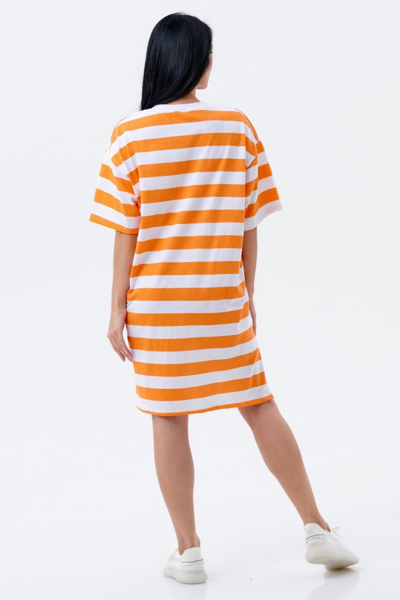 Платье трикотажное Фурор (оранжевое)