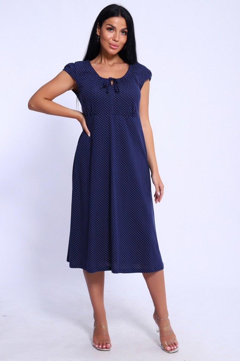 Платье трикотажное Пэйли (темно-синее)