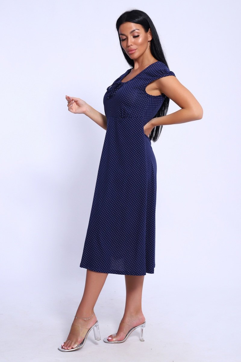 Платье трикотажное Пэйли (темно-синее)