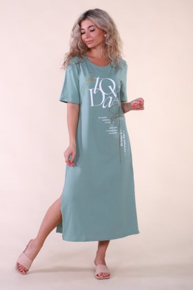 Платье трикотажное Интрига (хаки)