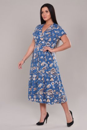 Платье трикотажное Трисия (синее)