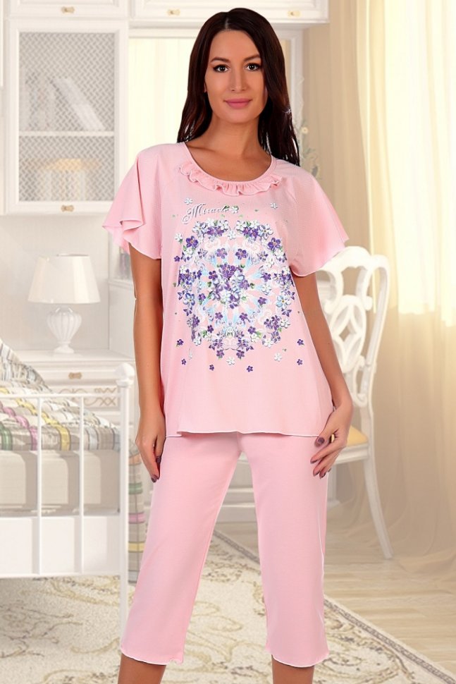 Пижама трикотажная Глициния (розовая) от Инсантрик RU