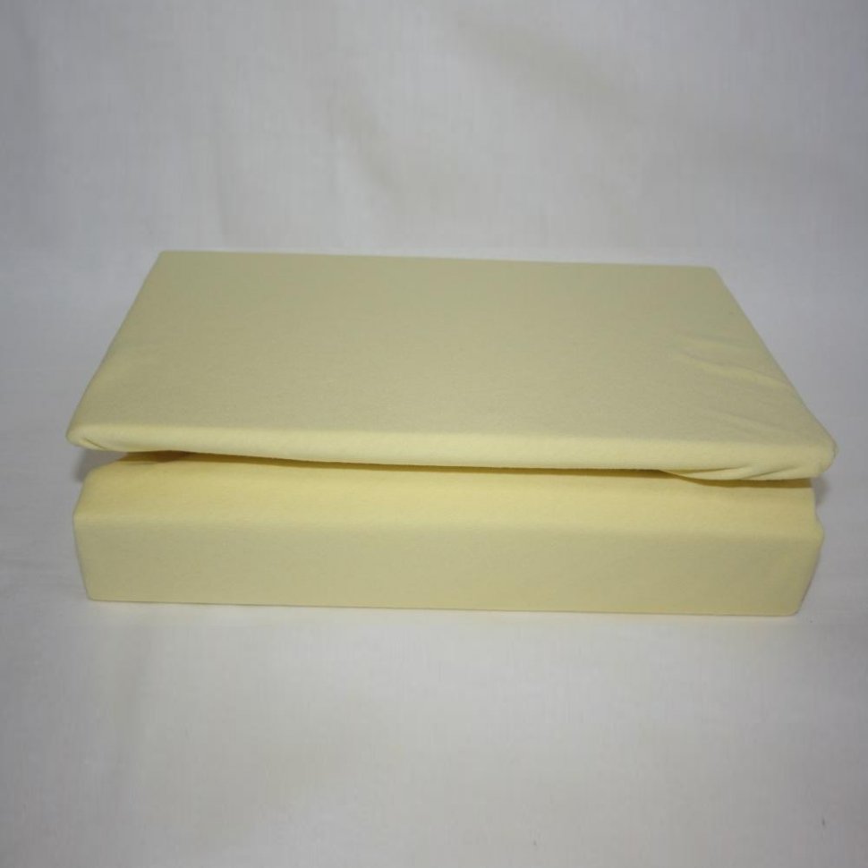 Простынь на резинке трикотажная 180x200 (желтая) от Инсантрик RU