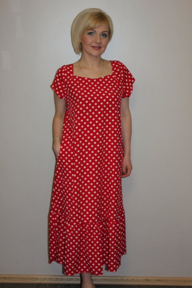 Платье трикотажное Клэр (красное) от Инсантрик RU