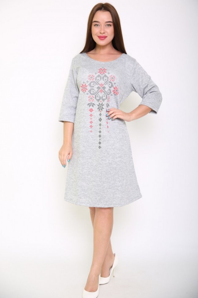 Платье махровое Снежинка (серое) от Инсантрик RU