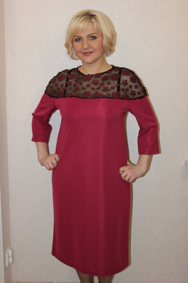 Платье трикотажное Онеида (красное) от Инсантрик RU