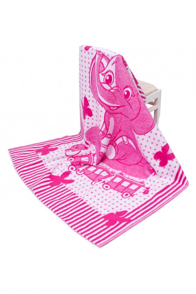 Одеяло хлопковое детское Слоник (розовое) от Инсантрик RU