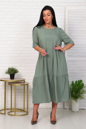 Платье штапельное Перузия (зеленое)