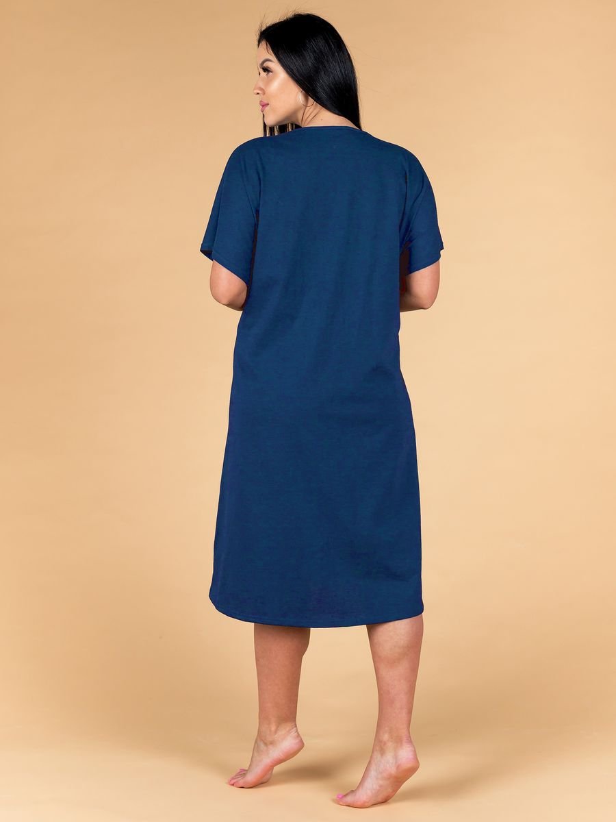Платье трикотажное Джия (синее)